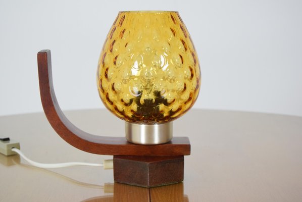 Mid-Century Wood Table Lamp from Drevo Humpolec, 1960s-TZ-848548