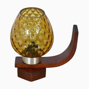 Mid-Century Wood Table Lamp from Drevo Humpolec, 1960s-TZ-848548