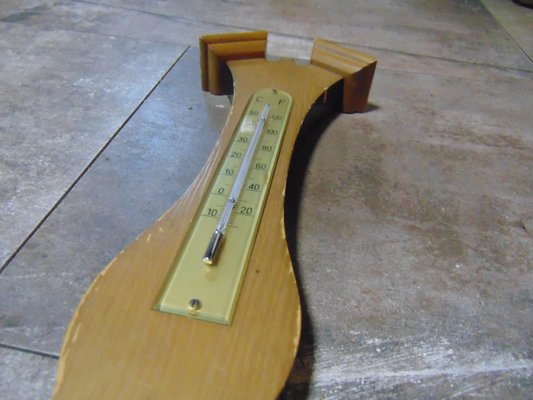 Mid-Century Wooden Barometer, Hygrometer, Thermometer, 1960s-CAQ-833531