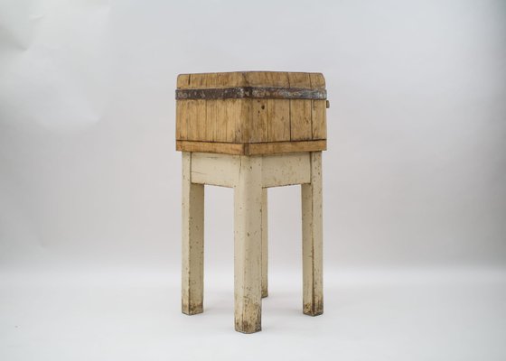 Mid-Century Wooden Butcher's Block, 1950s-KQB-1087836