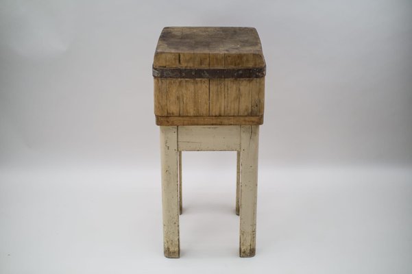 Mid-Century Wooden Butcher's Block, 1950s-KQB-1087836