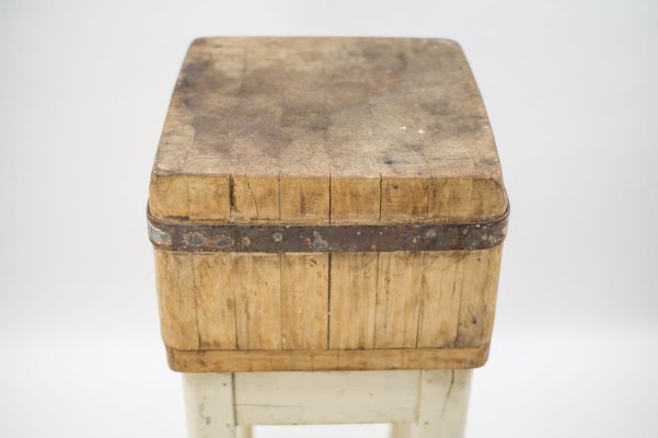 Mid-Century Wooden Butcher's Block, 1950s-KQB-1087836