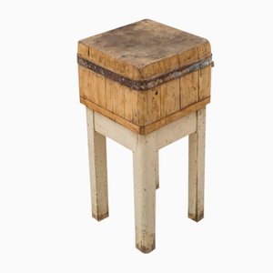 Mid-Century Wooden Butcher's Block, 1950s-KQB-1087836