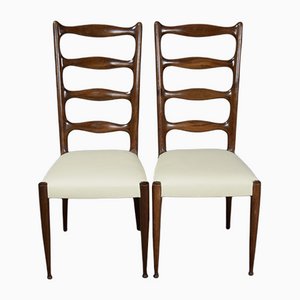 Mid-Century Wooden Dining Chairs by Paolo Buffa, Set of 5-IEI-1122303