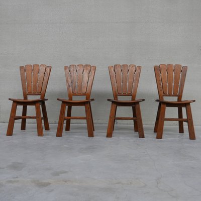 Mid-Century Wooden Dining Chairs, Set of 4-JRP-999166