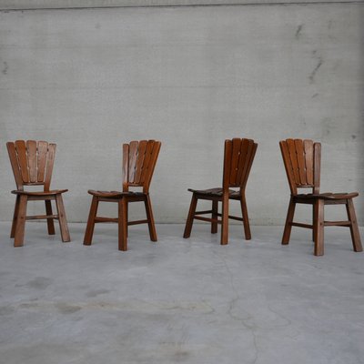 Mid-Century Wooden Dining Chairs, Set of 4-JRP-999166