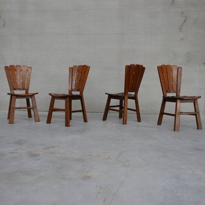 Mid-Century Wooden Dining Chairs, Set of 4-JRP-999166