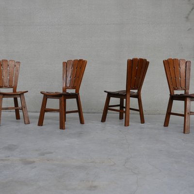 Mid-Century Wooden Dining Chairs, Set of 4-JRP-999166