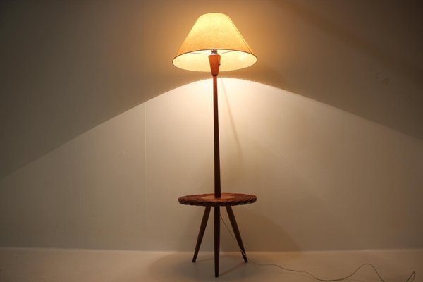 Mid-Century Wooden Floor Lamp by Jan Kalous for Uluv, 1950s-TZ-848554