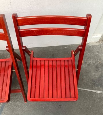 Mid-Century Wooden Folding Chair, 1960s, Set of 4-UAH-1438729