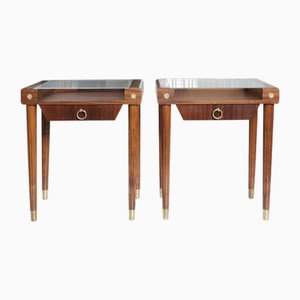 Mid-Century Wooden Nightstands, Set of 2-PSQ-2023674