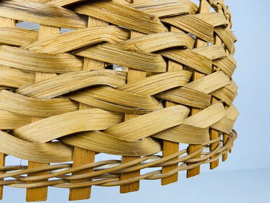 Mid-Century Wooden Pendant Lamp, Sweden, 1960s-PUK-933482