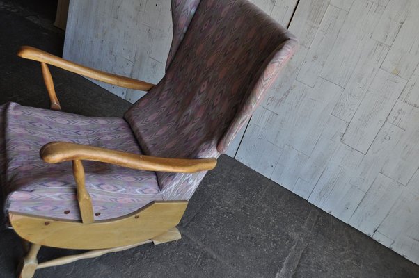 Mid-Century Wooden Rocking Chair, 1950s-OXJ-700778