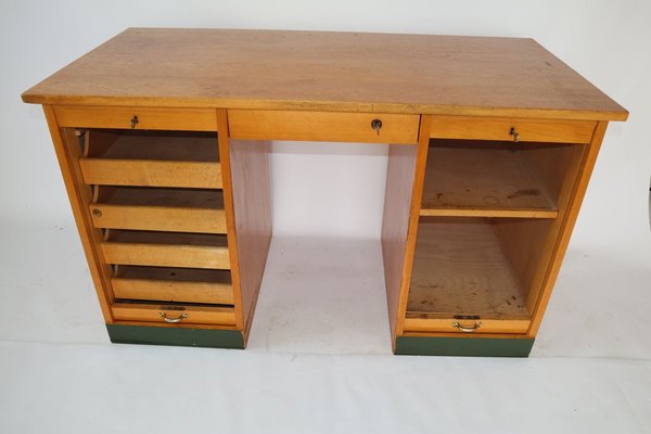 Mid-Century Wooden Roller Desk, 1960s-JWH-834862