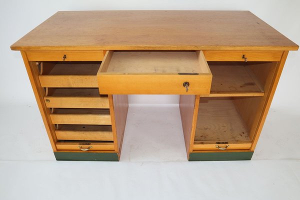 Mid-Century Wooden Roller Desk, 1960s-JWH-834862