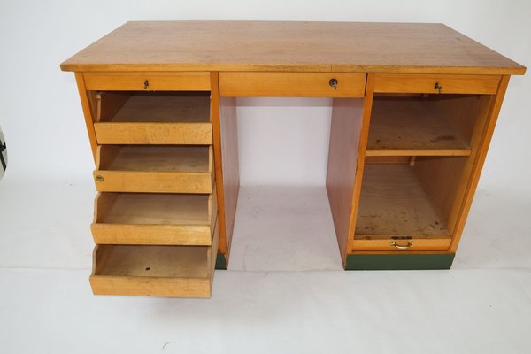 Mid-Century Wooden Roller Desk, 1960s-JWH-834862