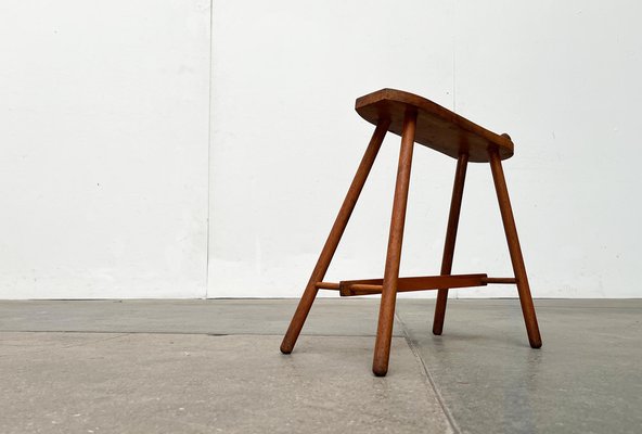 Mid-Century Wooden Shoe Shine Stand Stool, 1950s-UAH-1811389