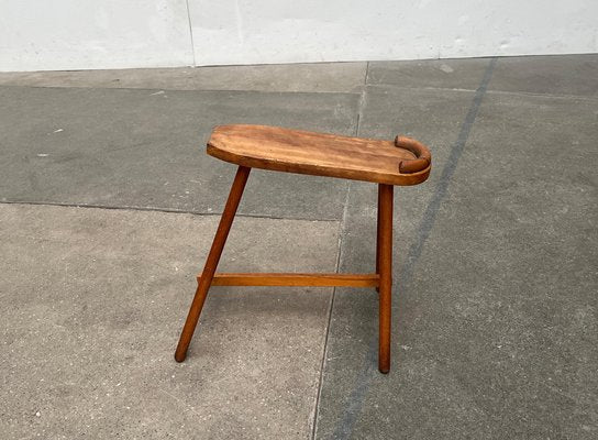 Mid-Century Wooden Shoe Shine Stand Stool, 1950s-UAH-1811389