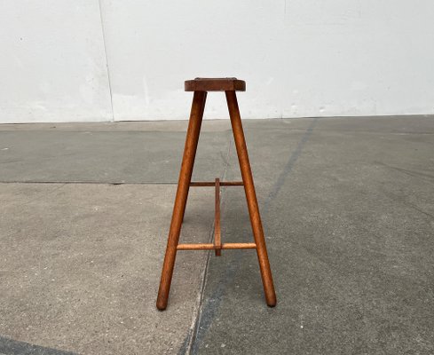 Mid-Century Wooden Shoe Shine Stand Stool, 1950s-UAH-1811389