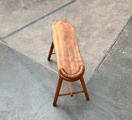 Mid-Century Wooden Shoe Shine Stand Stool, 1950s-UAH-1811389