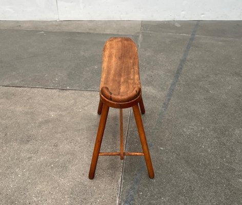 Mid-Century Wooden Shoe Shine Stand Stool, 1950s-UAH-1811389