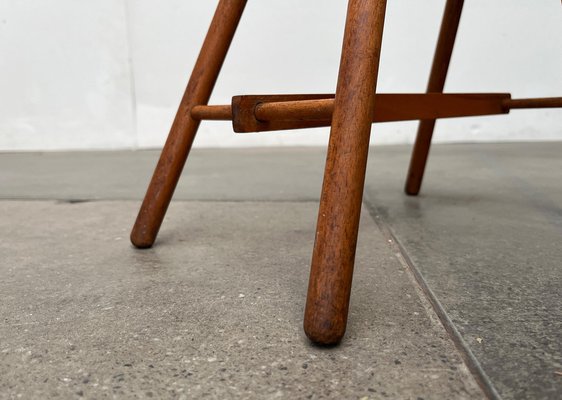 Mid-Century Wooden Shoe Shine Stand Stool, 1950s-UAH-1811389