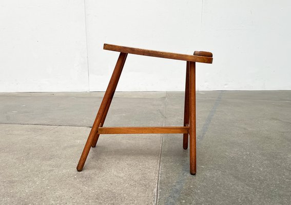 Mid-Century Wooden Shoe Shine Stand Stool, 1950s-UAH-1811389