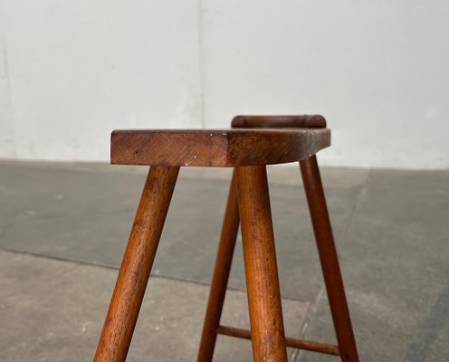 Mid-Century Wooden Shoe Shine Stand Stool, 1950s-UAH-1811389