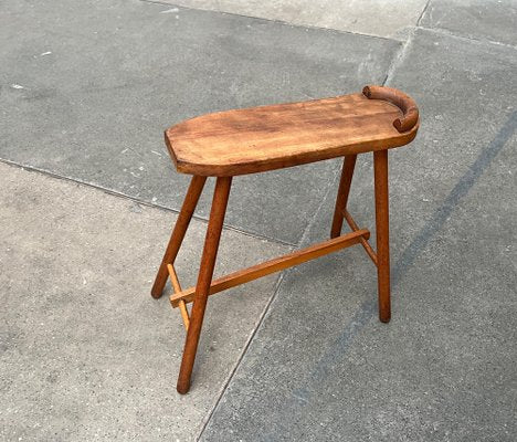 Mid-Century Wooden Shoe Shine Stand Stool, 1950s-UAH-1811389