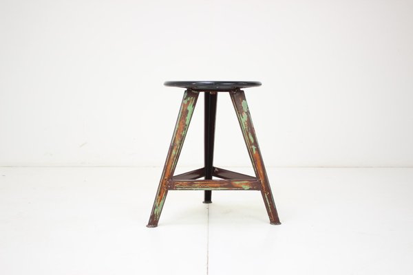 Mid-Century Wooden Stool, 1950s-TZ-970530