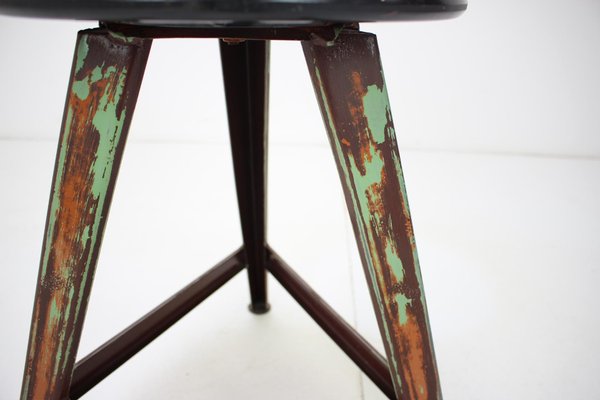 Mid-Century Wooden Stool, 1950s-TZ-970530