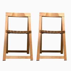 Mid-Century Wooden Trieste Folding Chairs by Aldo Jacober, 1960s, Set of 2-UAH-1449750