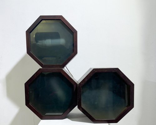 Mid-Century Wooden Wall / Ceiling Light, Italy, 1960s-FGA-1798531