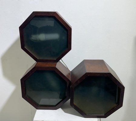 Mid-Century Wooden Wall / Ceiling Light, Italy, 1960s-FGA-1798531