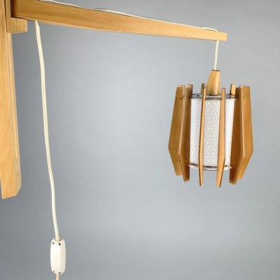 Mid-Century Wooden Wall Lamp from Drevo Humpolec, Czechoslovakia, 1960s-TZ-798006