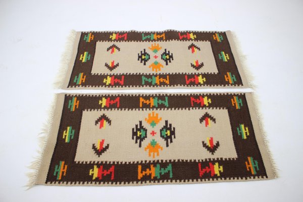 Mid-Century Wool Kilim Rugs, 1960s, Set of 2-TZ-919104