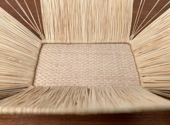 Mid-Century Woven Basket Tray Bowl-UAH-1189896