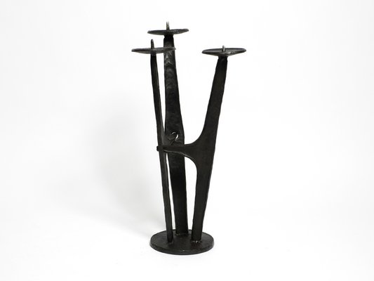 Mid-Century Wrought Iron Floor Candleholder,1950s-RR-1786773