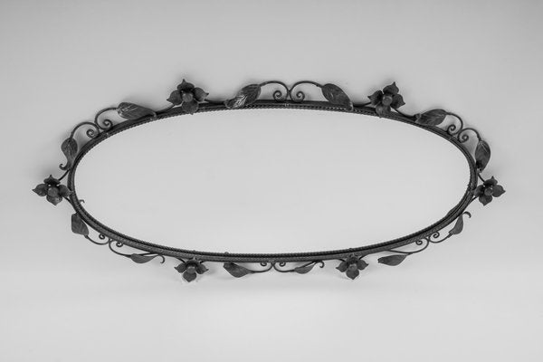 Mid-Century Wrought Iron Wall Mirror, 1960s-KQB-1437941