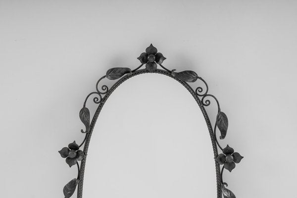 Mid-Century Wrought Iron Wall Mirror, 1960s-KQB-1437941