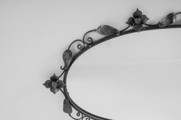 Mid-Century Wrought Iron Wall Mirror, 1960s-KQB-1437941