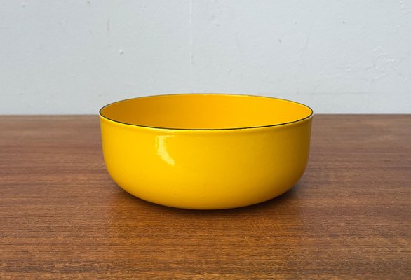 Mid-Century Yellow Enamel Bowl by Kaj Franck for Wärtsila Arabia, Finland, 1960s-UAH-1821304