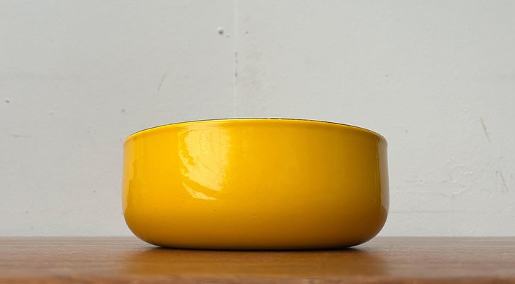 Mid-Century Yellow Enamel Bowl by Kaj Franck for Wärtsila Arabia, Finland, 1960s-UAH-1821304