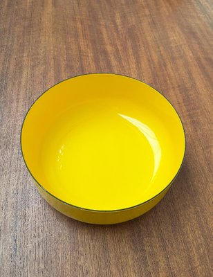 Mid-Century Yellow Enamel Bowl by Kaj Franck for Wärtsila Arabia, Finland, 1960s-UAH-1821304