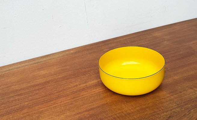 Mid-Century Yellow Enamel Bowl by Kaj Franck for Wärtsila Arabia, Finland, 1960s-UAH-1821304