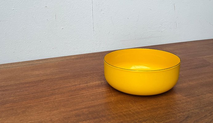 Mid-Century Yellow Enamel Bowl by Kaj Franck for Wärtsila Arabia, Finland, 1960s-UAH-1821304