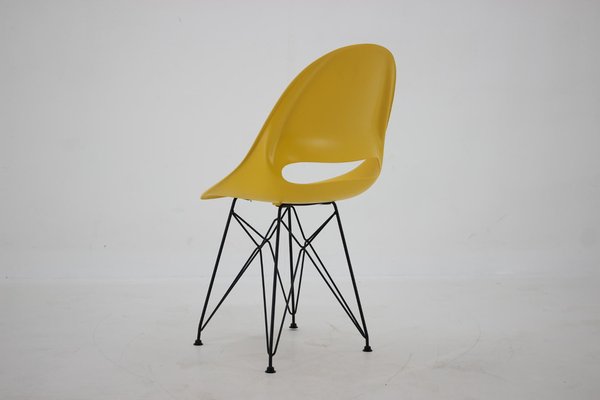 Mid-Century Yellow Fiberglass Dining Chairs by M. Navratil, 1960s, Set of 4-TZ-1232010