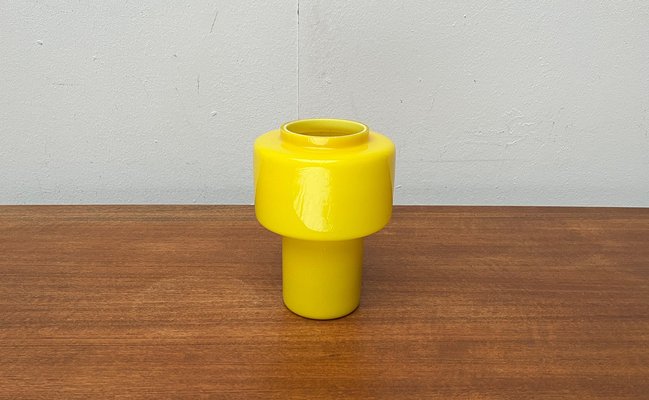 Mid-Century Yellow Glass Model 120 Table Lamp by Uno & Östen Kristiansson for Luxus, Vittsjö, Sweden, 1950s-UAH-1731887