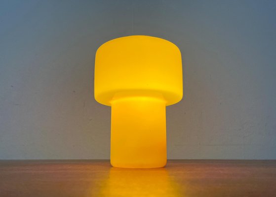 Mid-Century Yellow Glass Model 120 Table Lamp by Uno & Östen Kristiansson for Luxus, Vittsjö, Sweden, 1950s-UAH-1731887