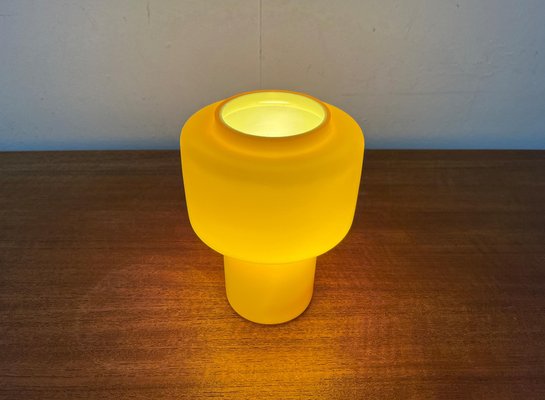 Mid-Century Yellow Glass Model 120 Table Lamp by Uno & Östen Kristiansson for Luxus, Vittsjö, Sweden, 1950s-UAH-1731887